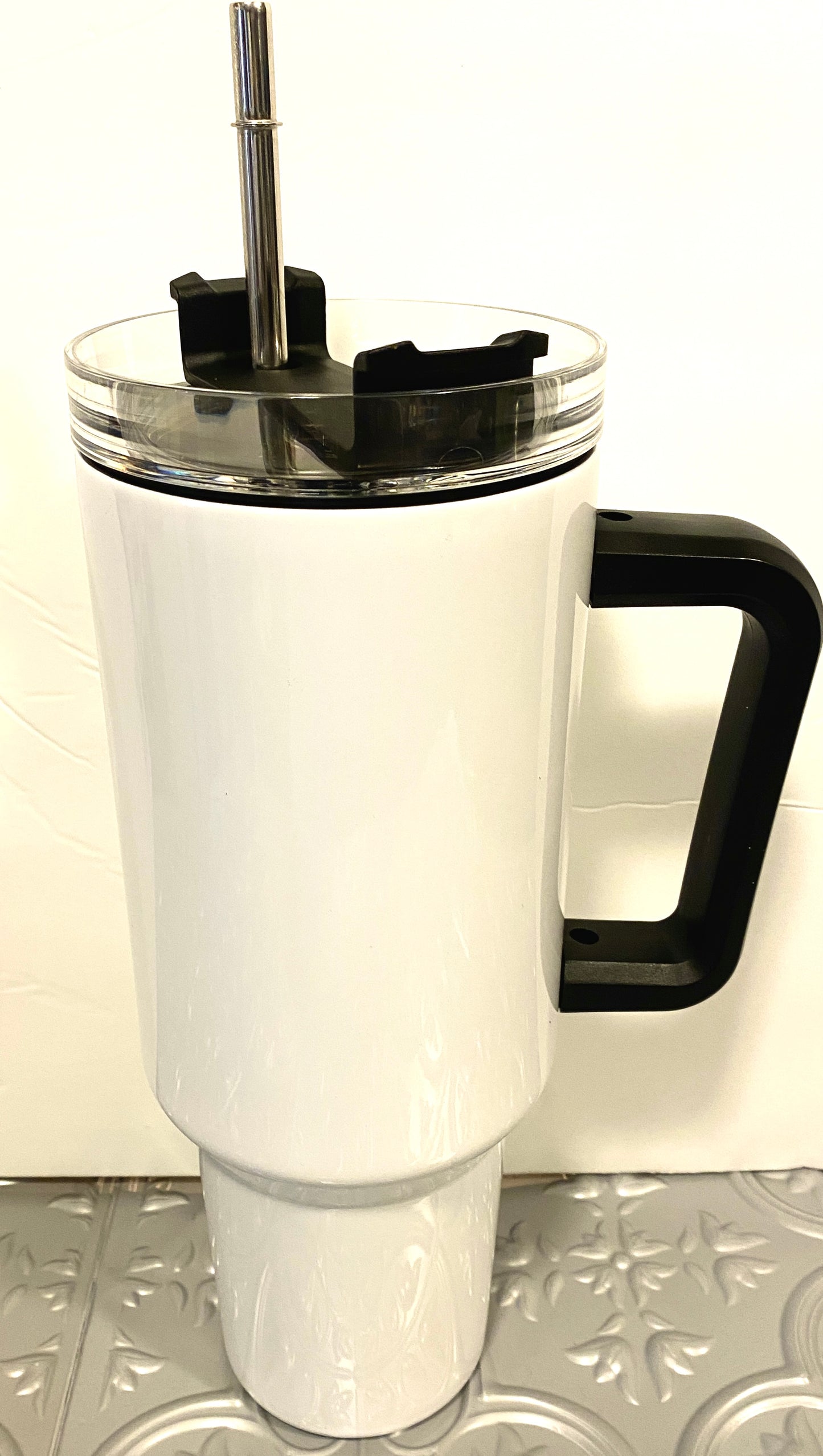 40oz DIY Blank Sublimation Tumbler w/ Removable Handle