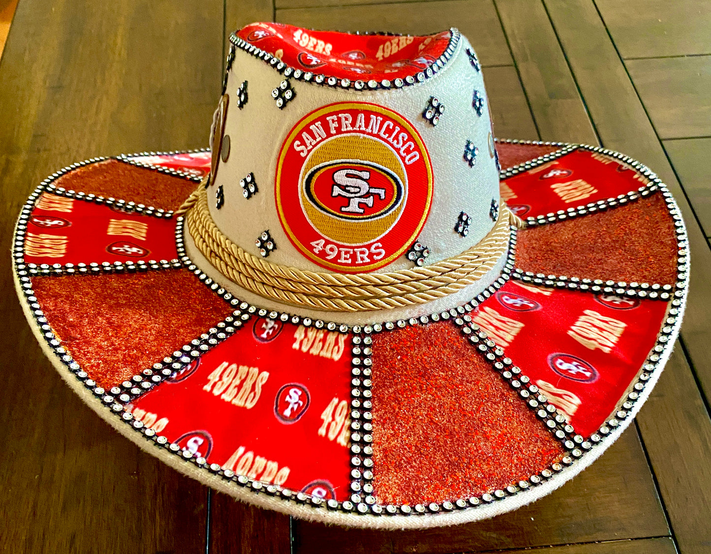 San Francisco 49ners Decorated Cowboy Hat