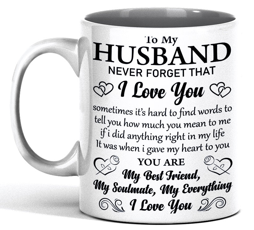 To My Husband Sublimated 11oz Coffee Cup