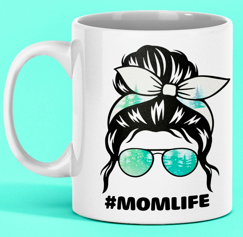 #Mom Life Designed 11oz Sublimated Coffee Cup