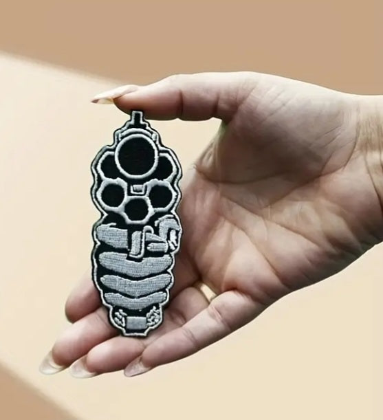 Revolver Gun Iron on Patch