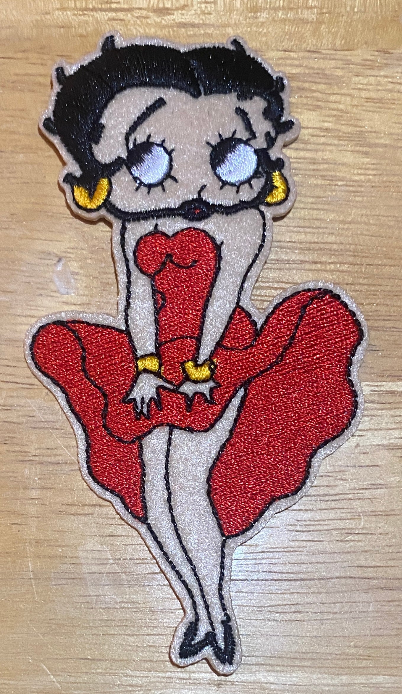 Betty Boop Skirt Flip Iron on Appliqué Patch
