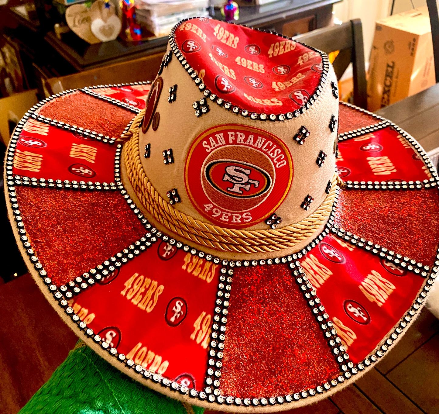 San Francisco 49ners Decorated Cowboy Hat
