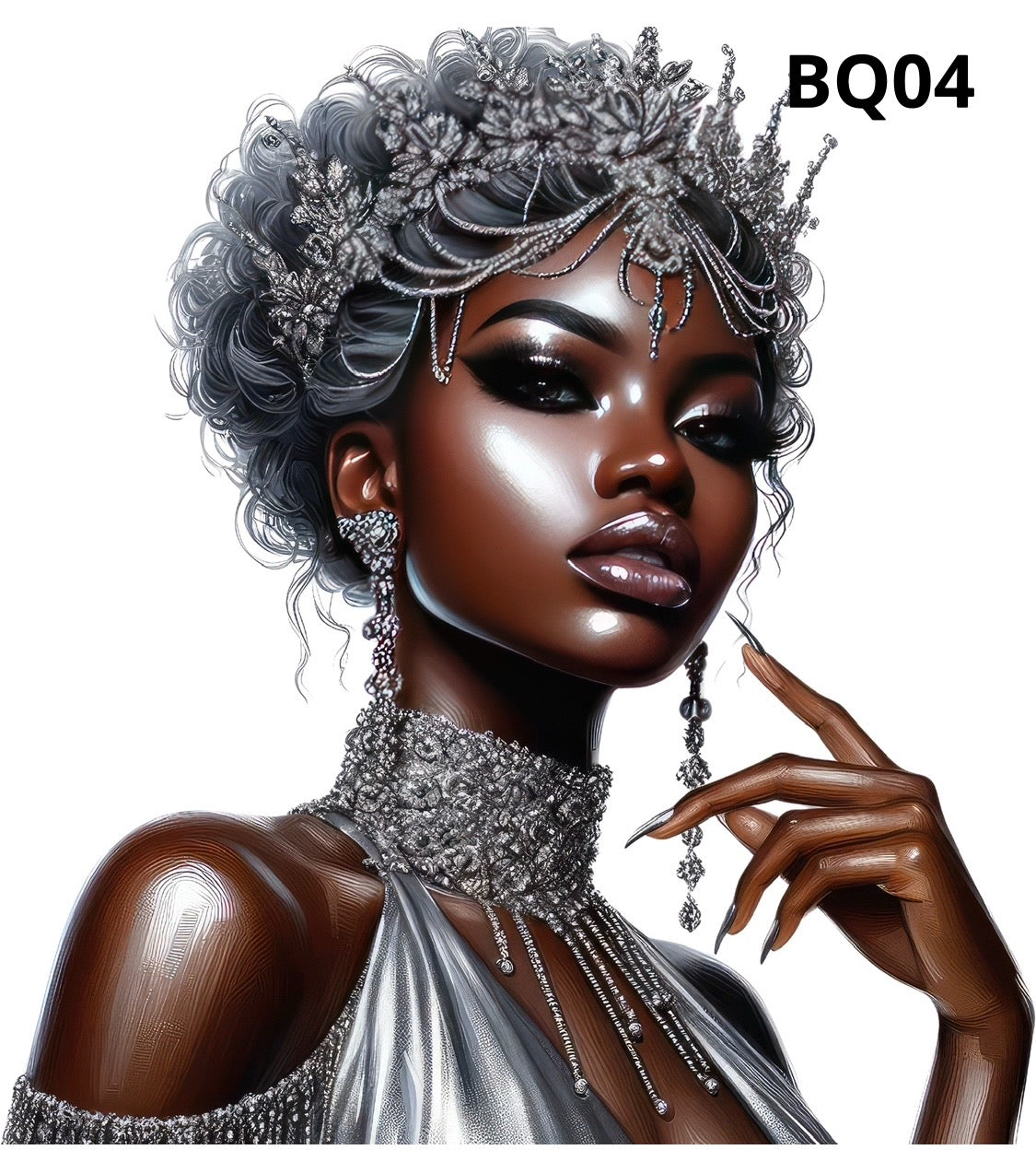 Black Queens 3.75in x 5.00in Sublimation Transfers 4 ct.