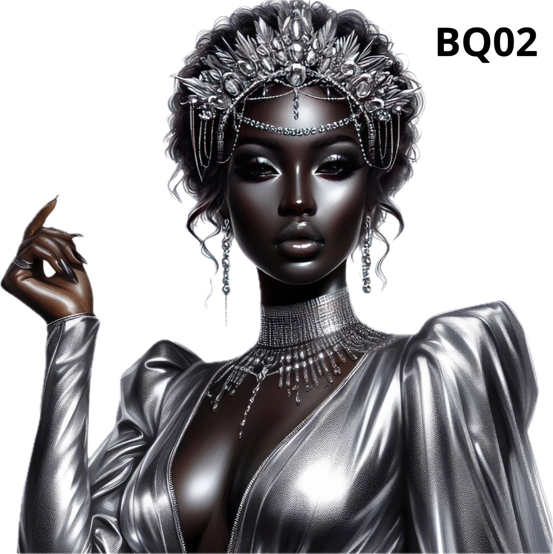 Black Queens 3.75in x 5.00in Sublimation Transfers 4 ct.