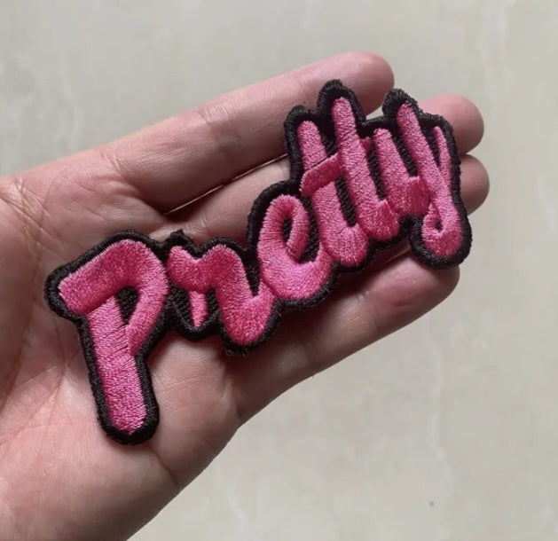Pretty Script Iron on Patch