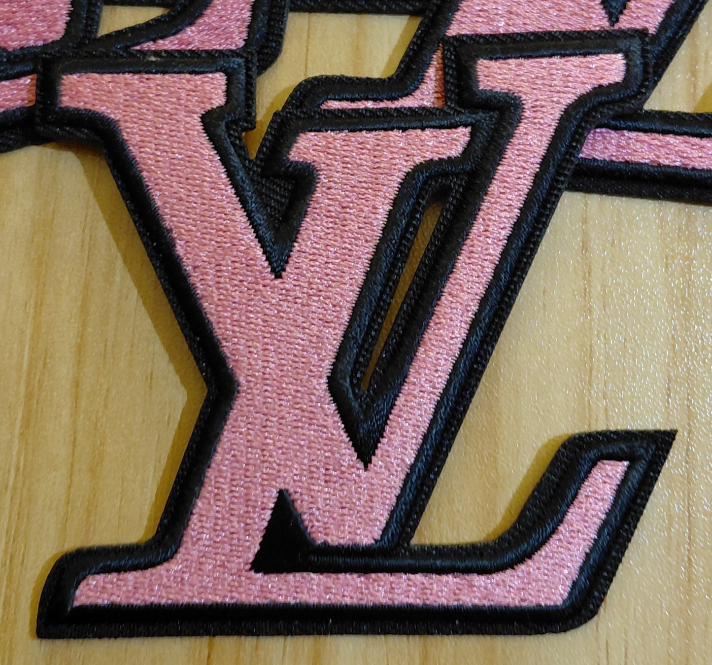 LV Pink & Black Iron on Patch