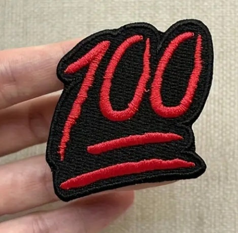 100% Symbol Iron on Patch
