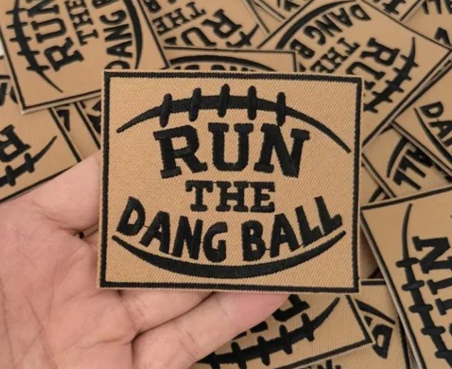 Run the Dang Ball Iron on Patch