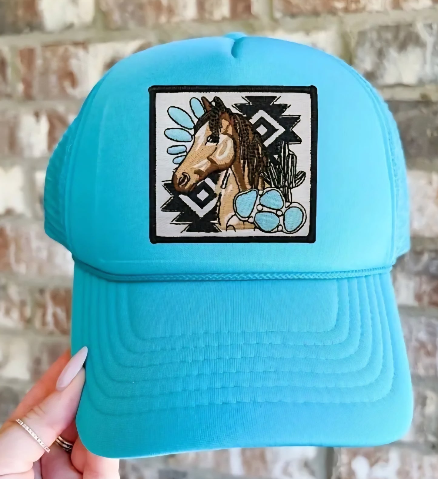 Cowboy Horse & Cactus Western Iron on Patch 2ct pkg