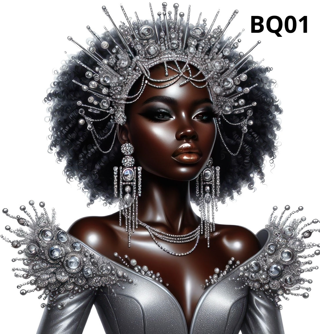 Black Queens 3.75in x 5.00in Sublimation Transfers 4 ct.