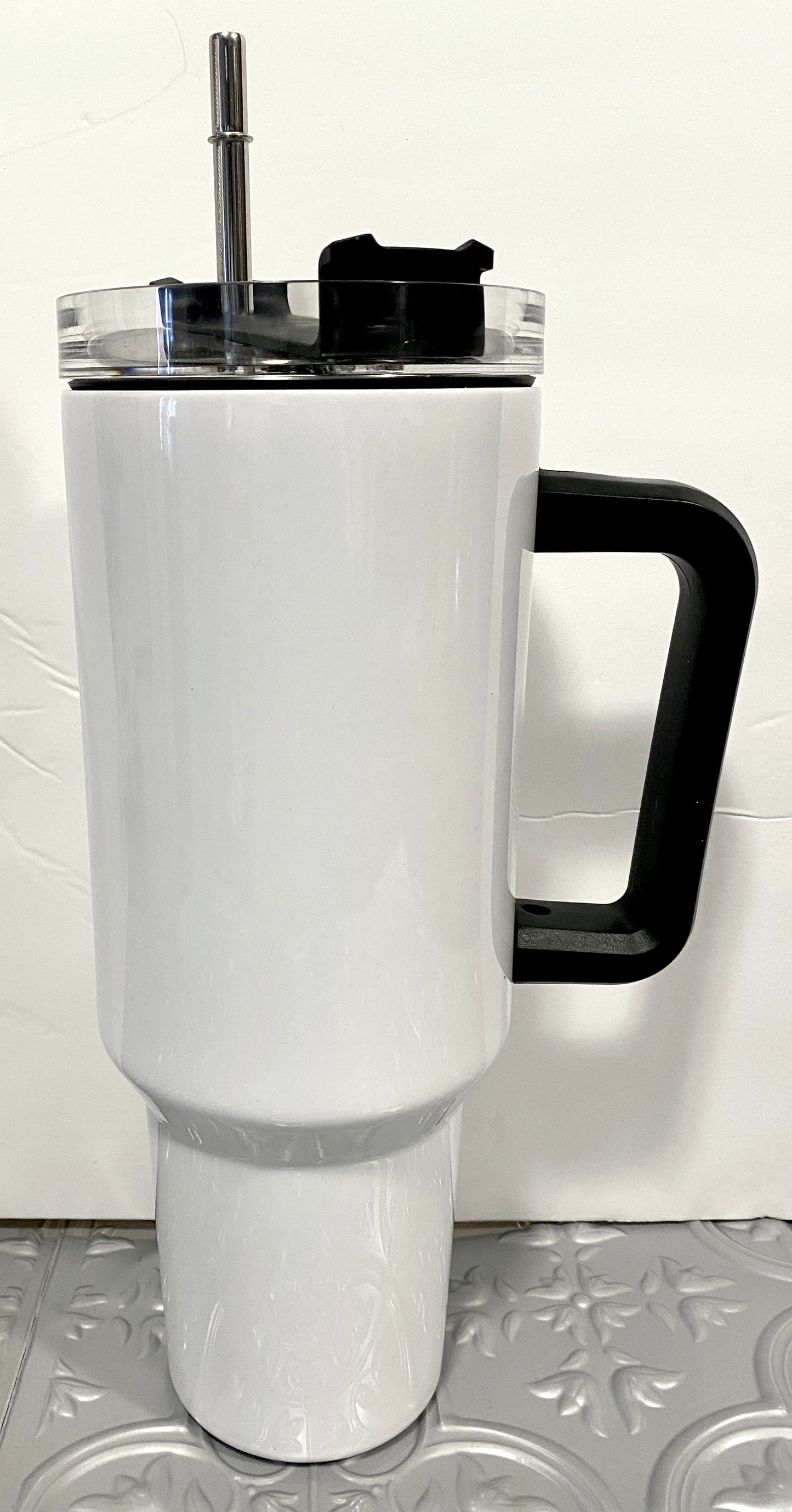 40oz DIY Blank Sublimation Tumbler w/ Removable Handle