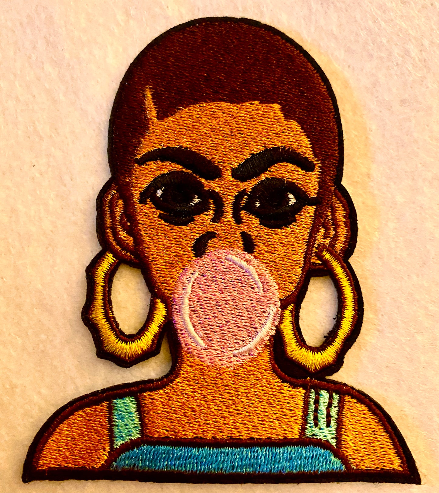 Bubble Gum Chick Iron on Patch
