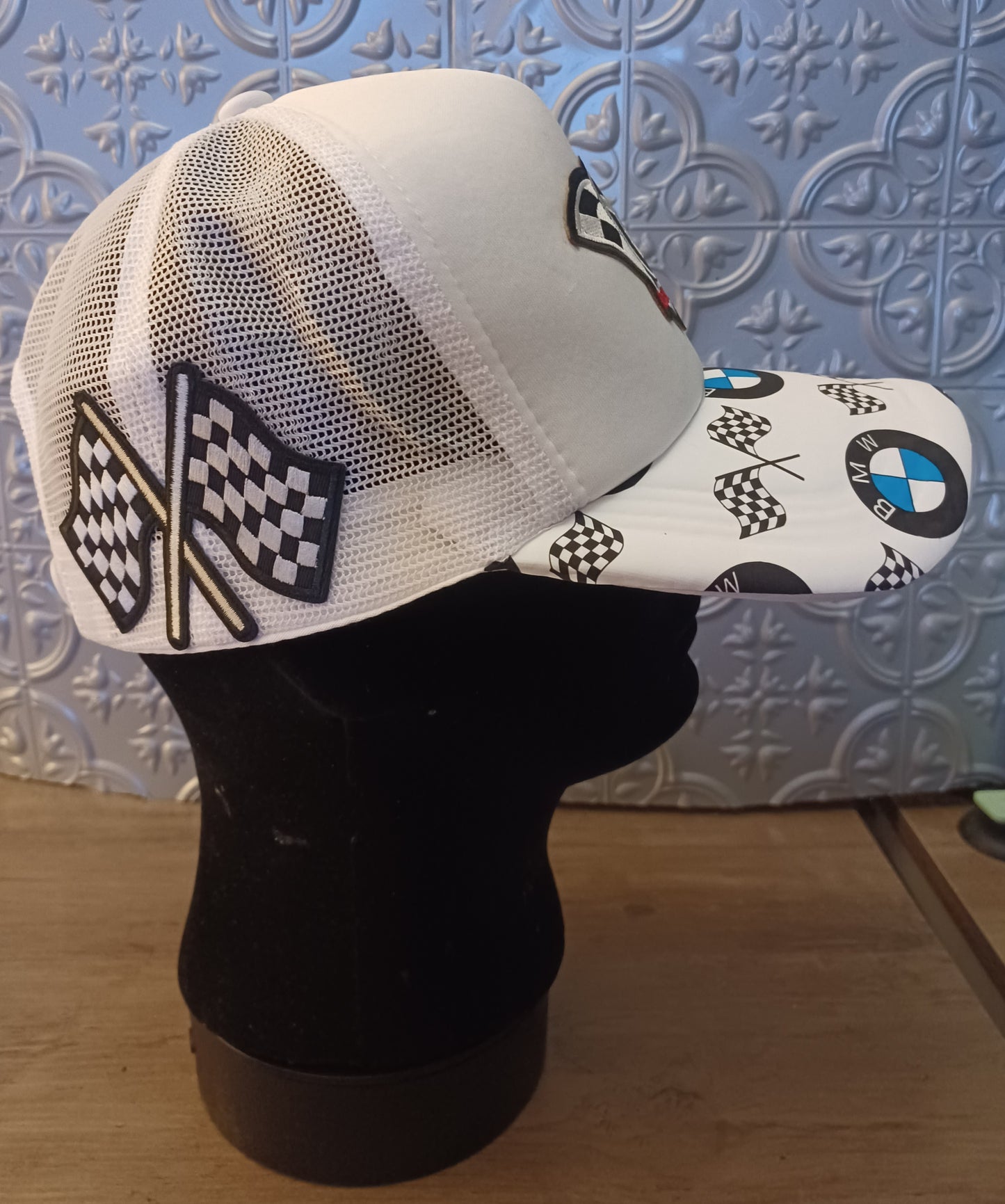 BMW Truckers Hat in Light Blue or White