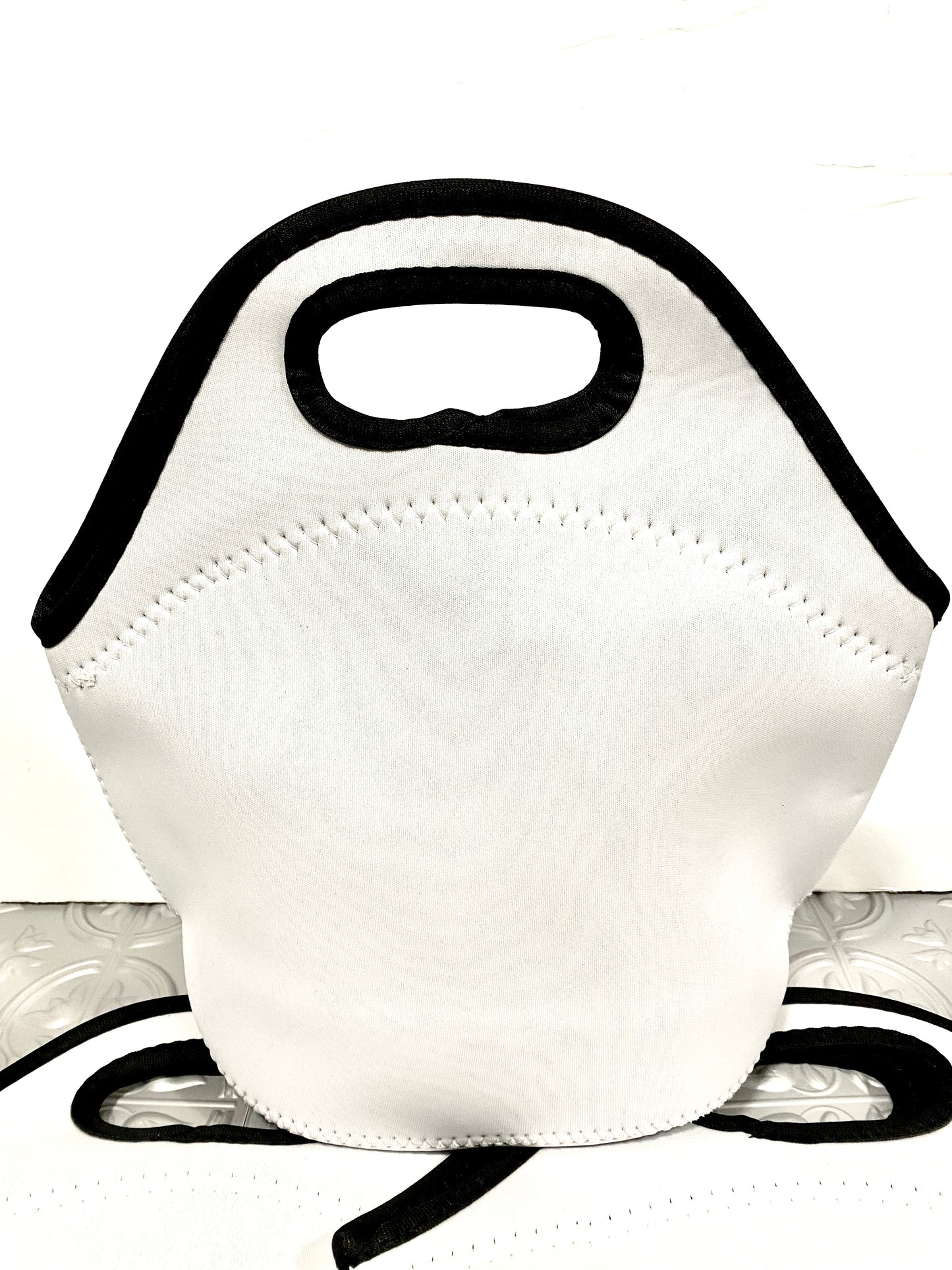 2ct Blank Neoprene Double Sided Sublimation Lunch Bags 11.8x11.8x6.3