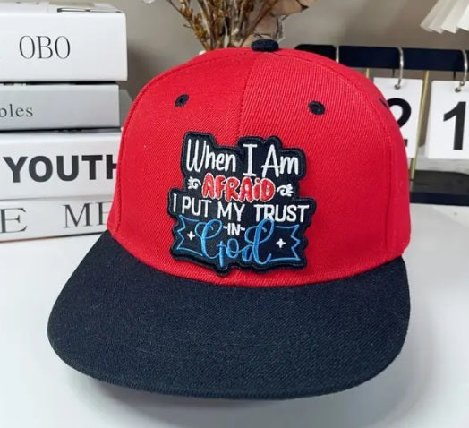When I Am Afraid I Put My Trust in God Iron on Patch