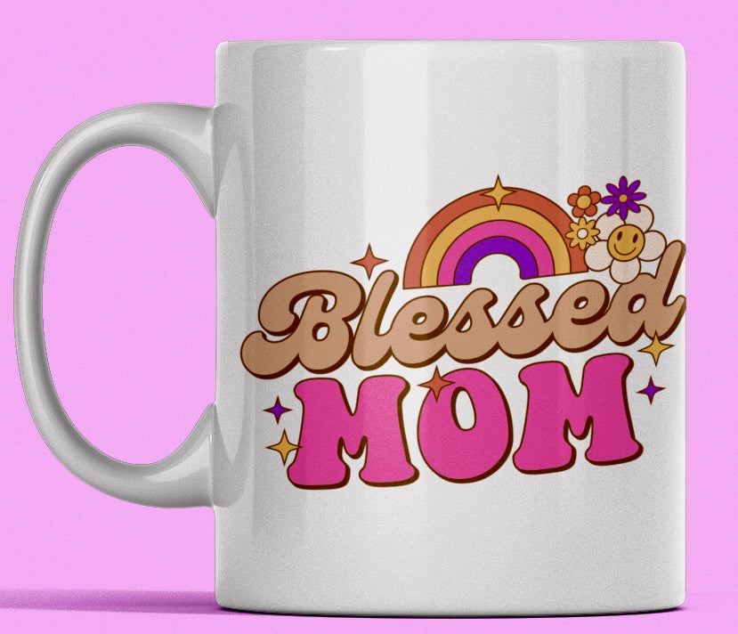Blessed Mom 11oz Sublimation Designed Coffee Cup