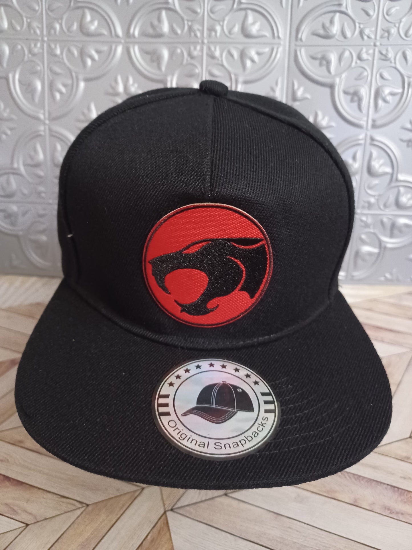 Black Panther Winner, Original Snapback Cap in Black & Red