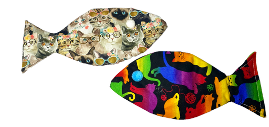 Handmade 2pc Cat Crinkle Toy Sprayed w/ Cat Nip