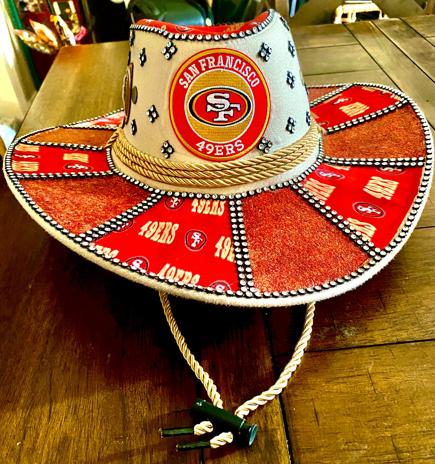 San Francisco 49ners Decorated Cowboy Hat
