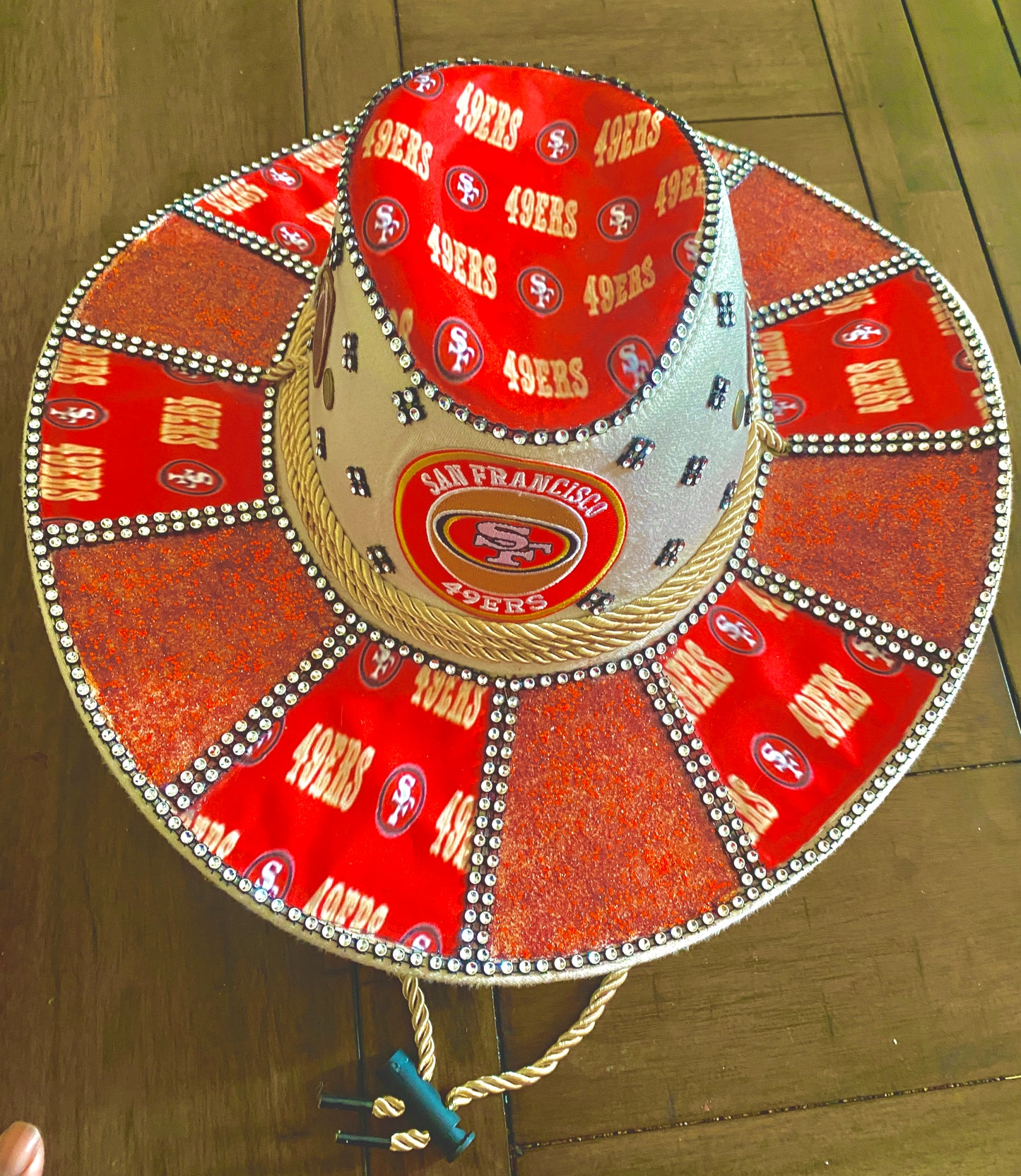 San Francisco 49ners Decorated Cowboy Hat