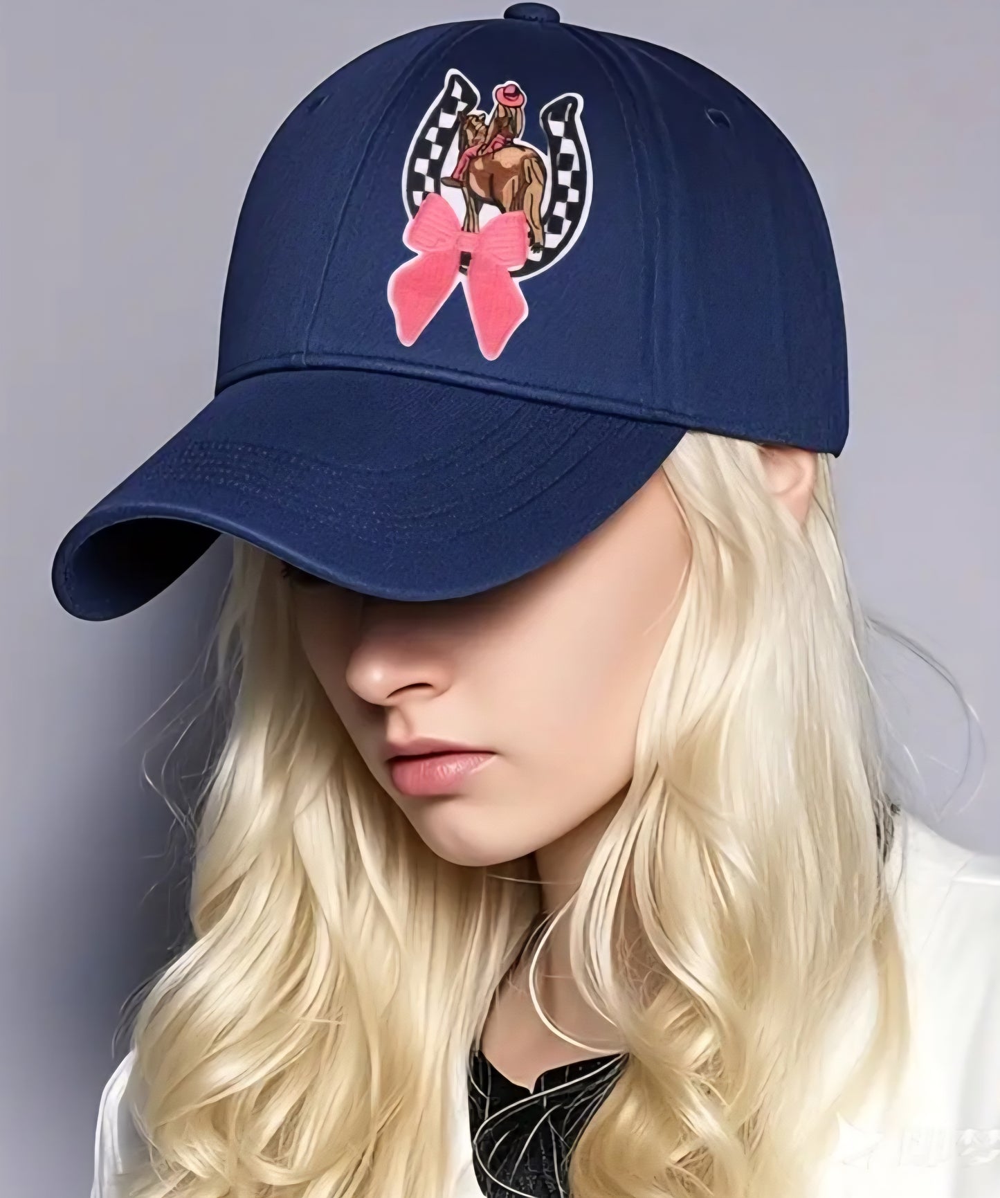 Cowgirl Pink Bow Western Iron on Patch 2ct pkg