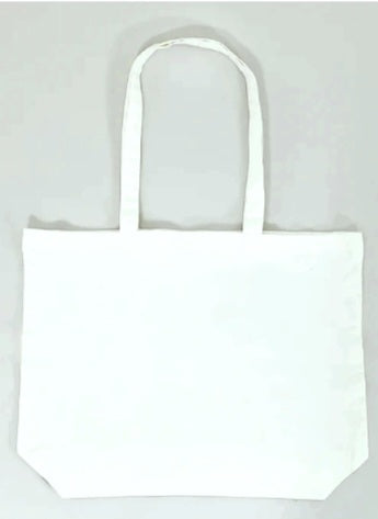 Blank DIY 15in x 19in White Sublimation Polyester Tote Bag 2ct