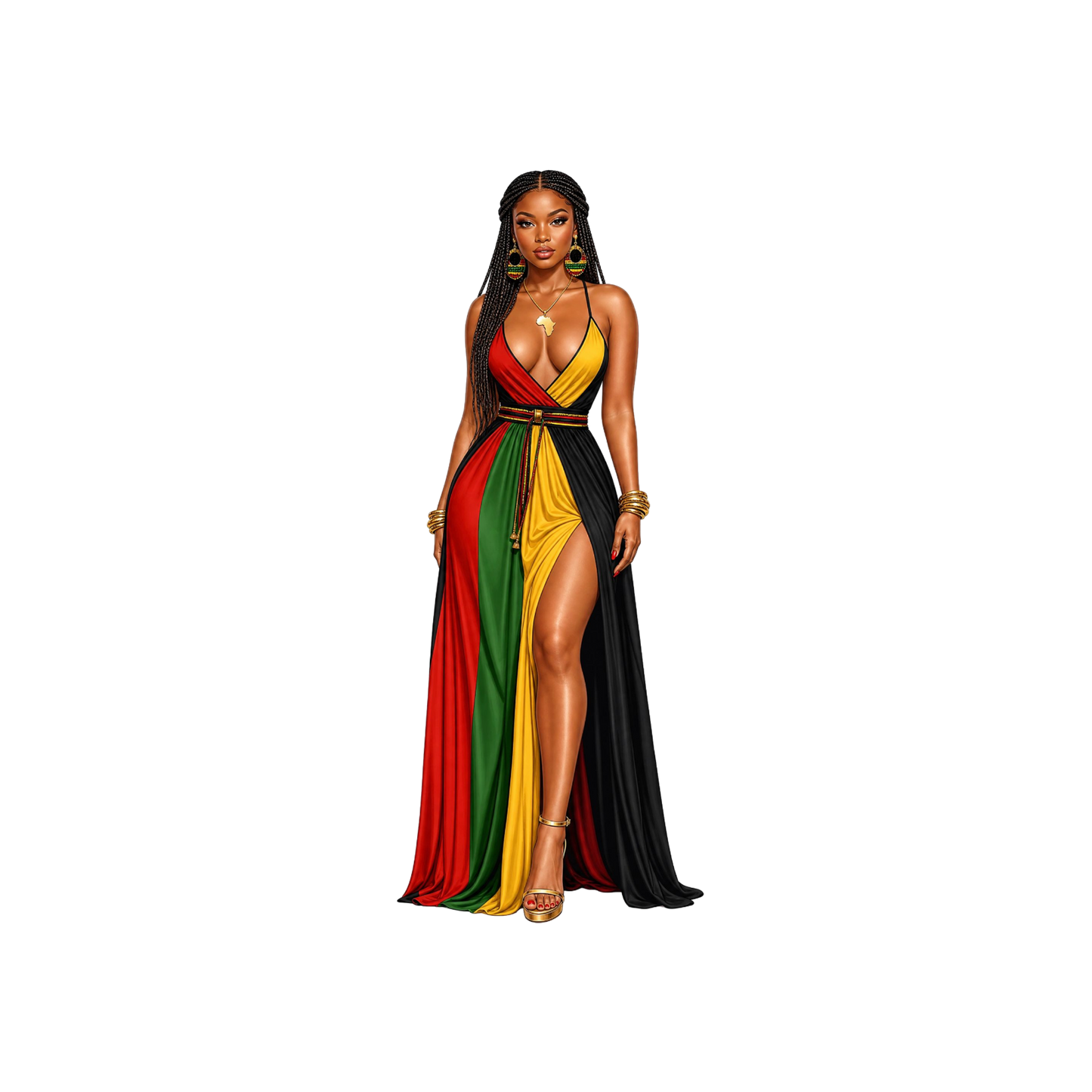 African Beauty Digital Image Product