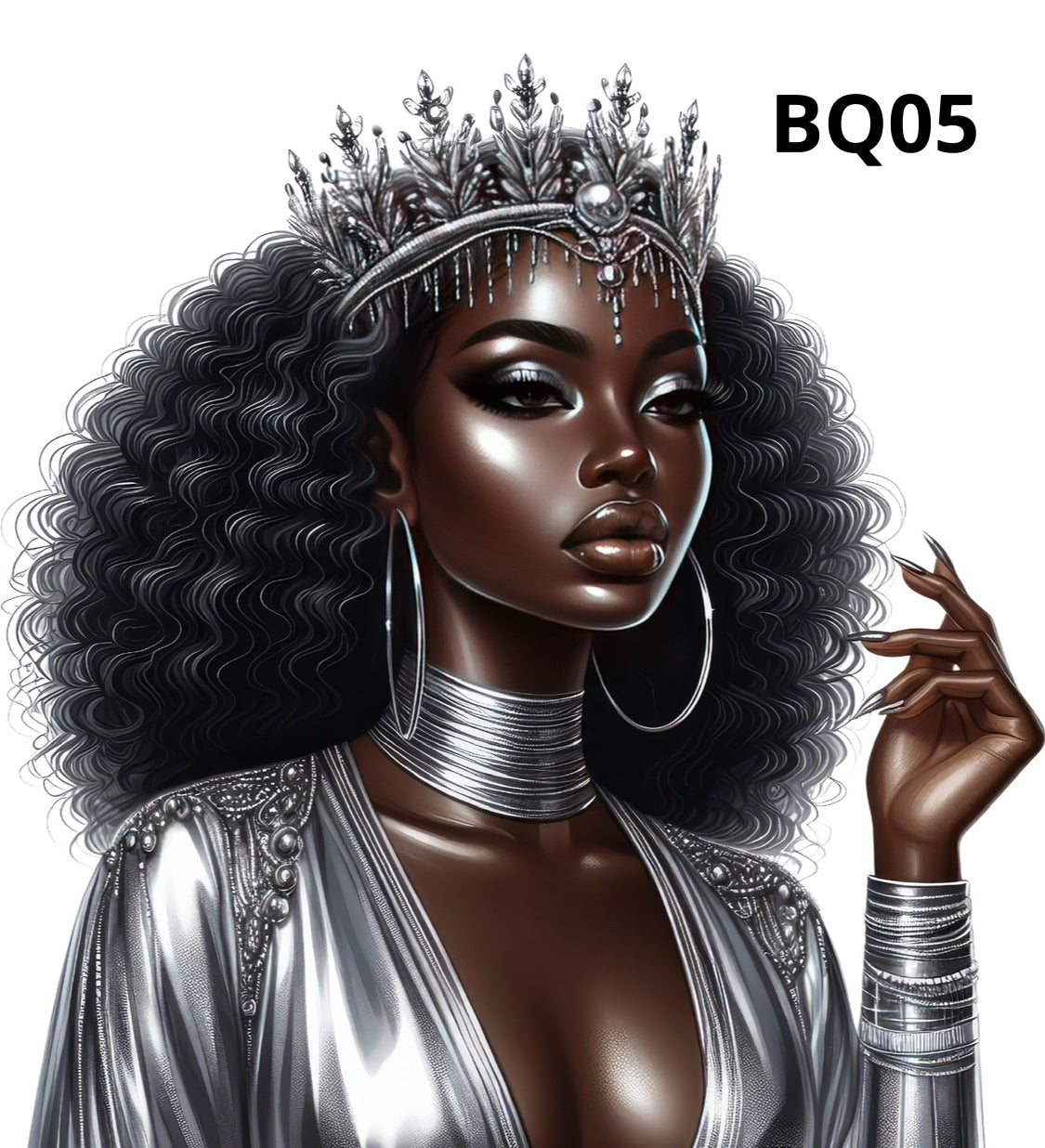 Black Queens 3.75in x 5.00in Sublimation Transfers 4 ct.