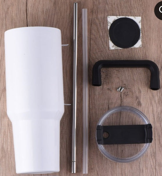 40oz DIY Blank Sublimation Tumbler w/ Removable Handle