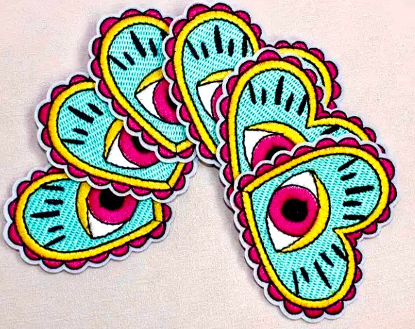 Love Eye Iron on Patch