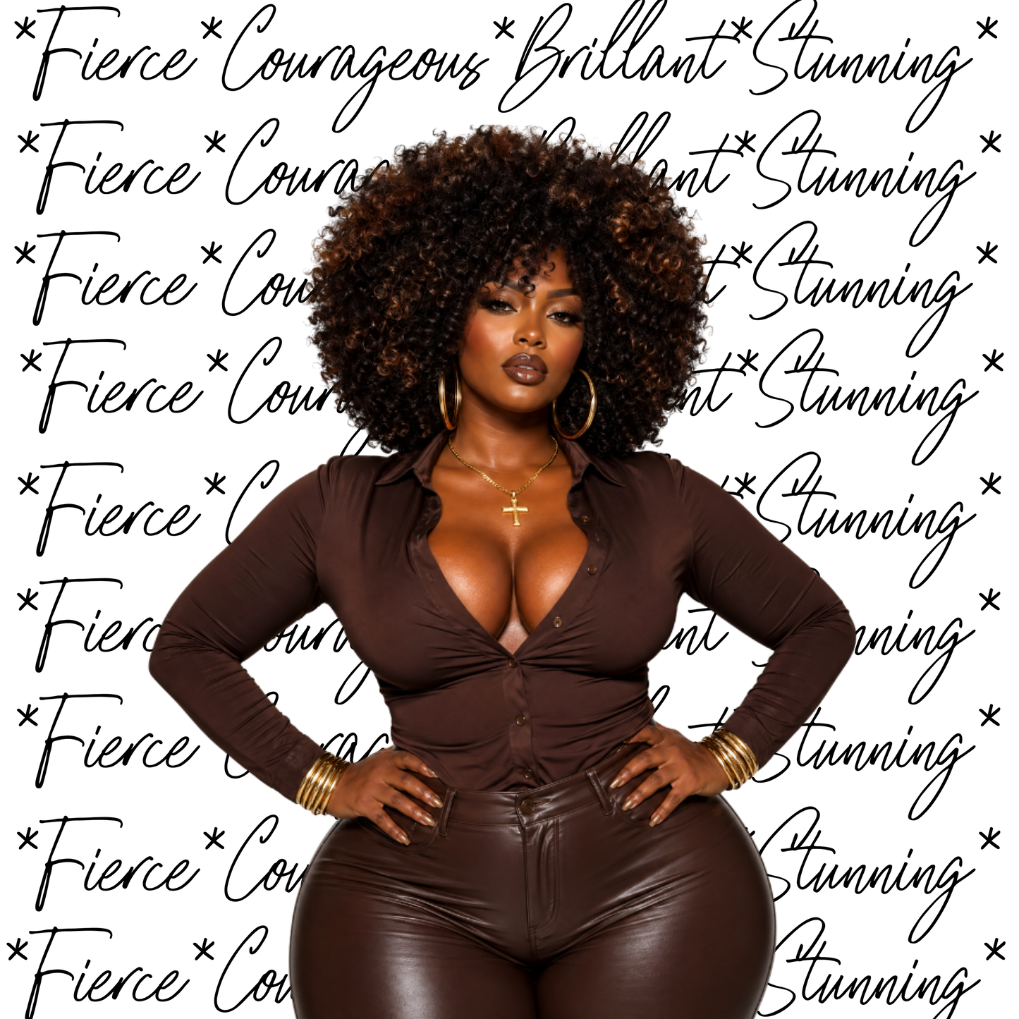 Foxy Brown-WA01 Pre-Sized Sublimation Transfer Print