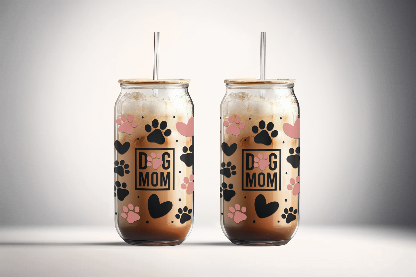 Dog Mom 16oz UVDTF Glass Wrap (glass cup not included)