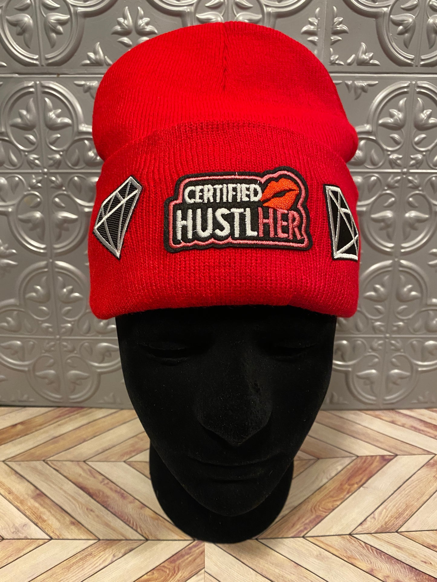 Certified Hustlher, Fitted Knit Cap