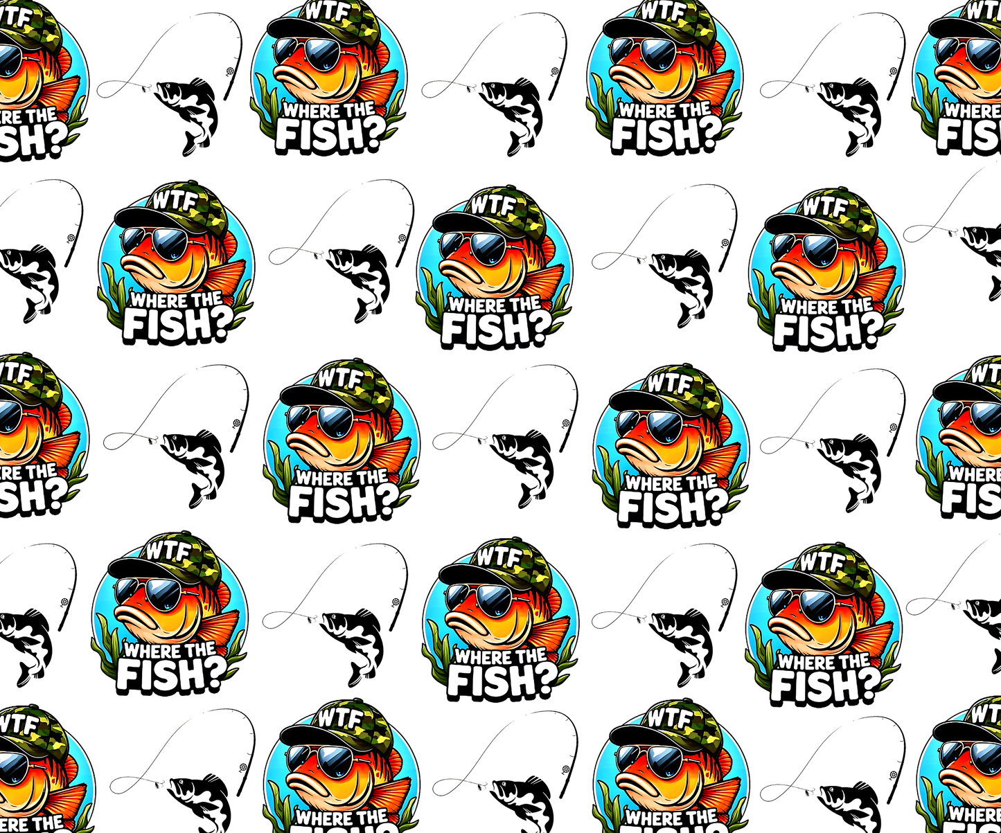Where The Fish & Reel Pattern Digital Art Product