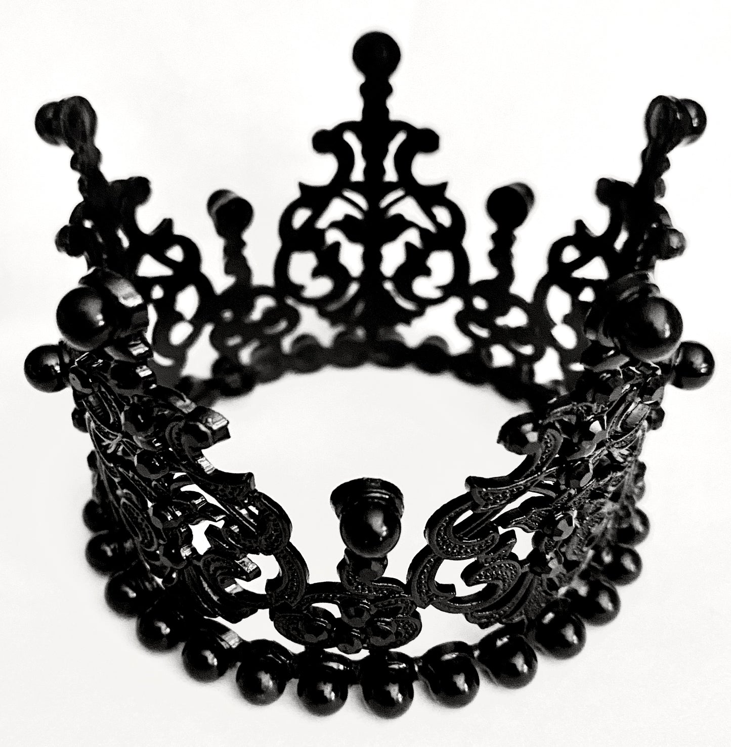 Decorative Black Crown Tumbler Topper
