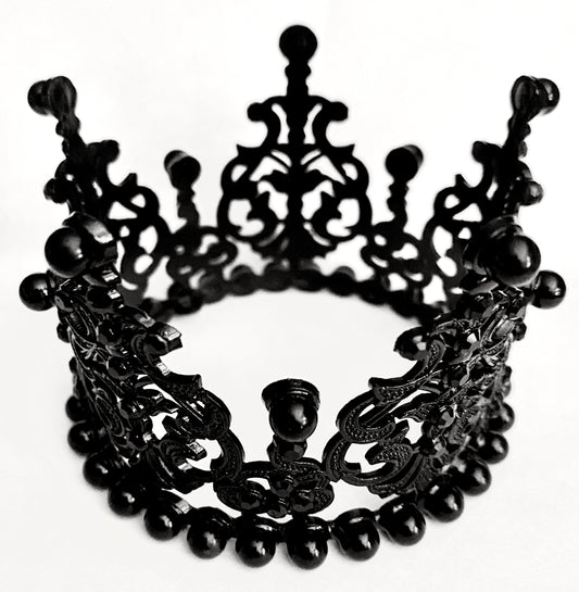 Decorative Black Crown Tumbler Topper