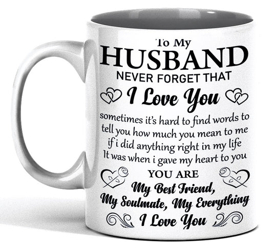 To My Husband Sublimated 11oz Coffee Cup