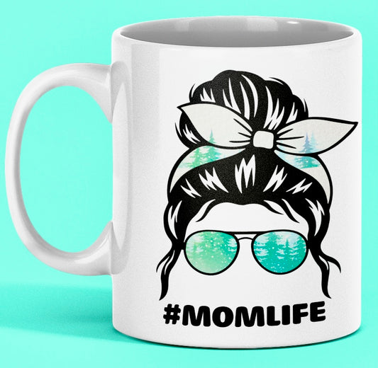 #Mom Life Designed 11oz Sublimated Coffee Cup