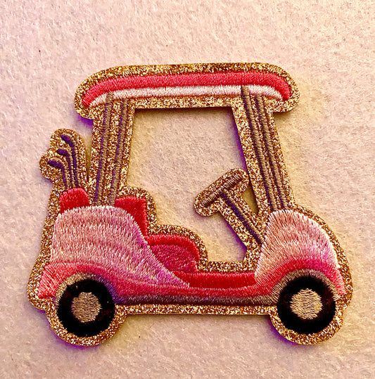 Golf Cart Iron on Patch