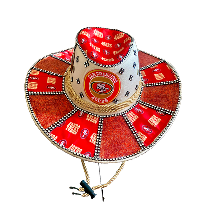 San Francisco 49ners Decorated Cowboy Hat