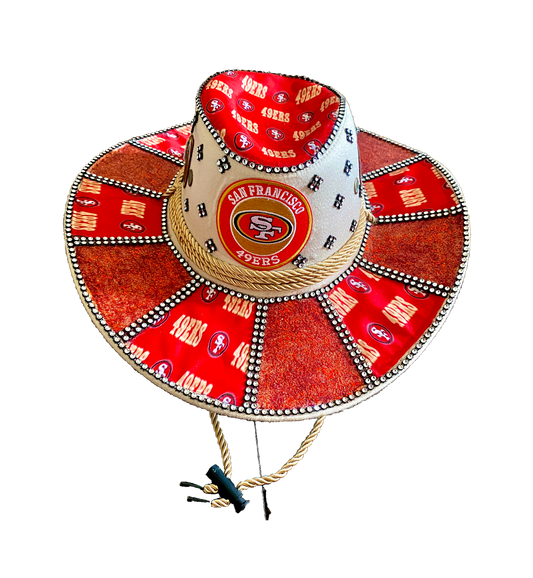San Francisco 49ners Decorated Cowboy Hat