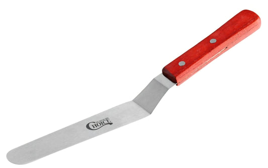 Choice Brand 8 inch Offset Spatula w/ Wooden Handle