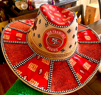 San Francisco 49ners Decorated Cowboy Hat