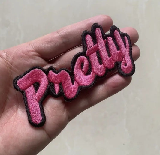 Pretty Script Iron on Patch