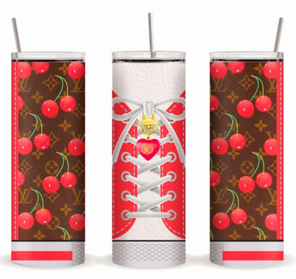 Luxury Shoe Design 20oz Straight Tumbler Sublimation Prints 2ct