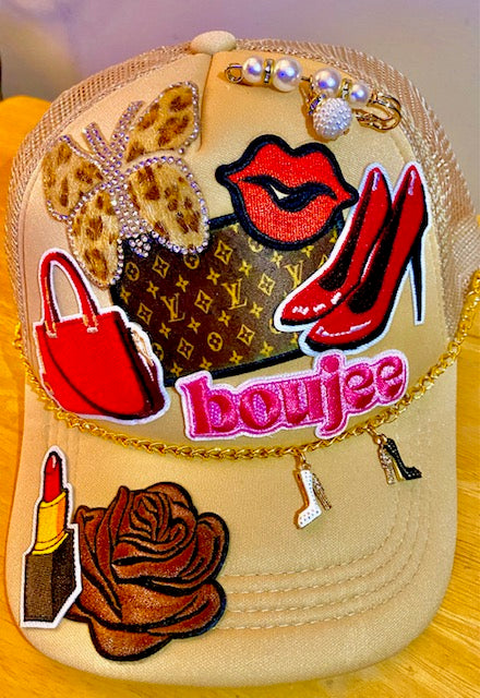 Fashionista Truckers Hat in Beige