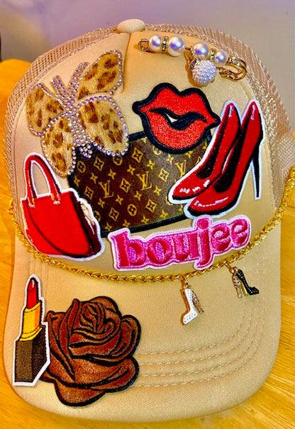 Fashionista Truckers Hat in Beige