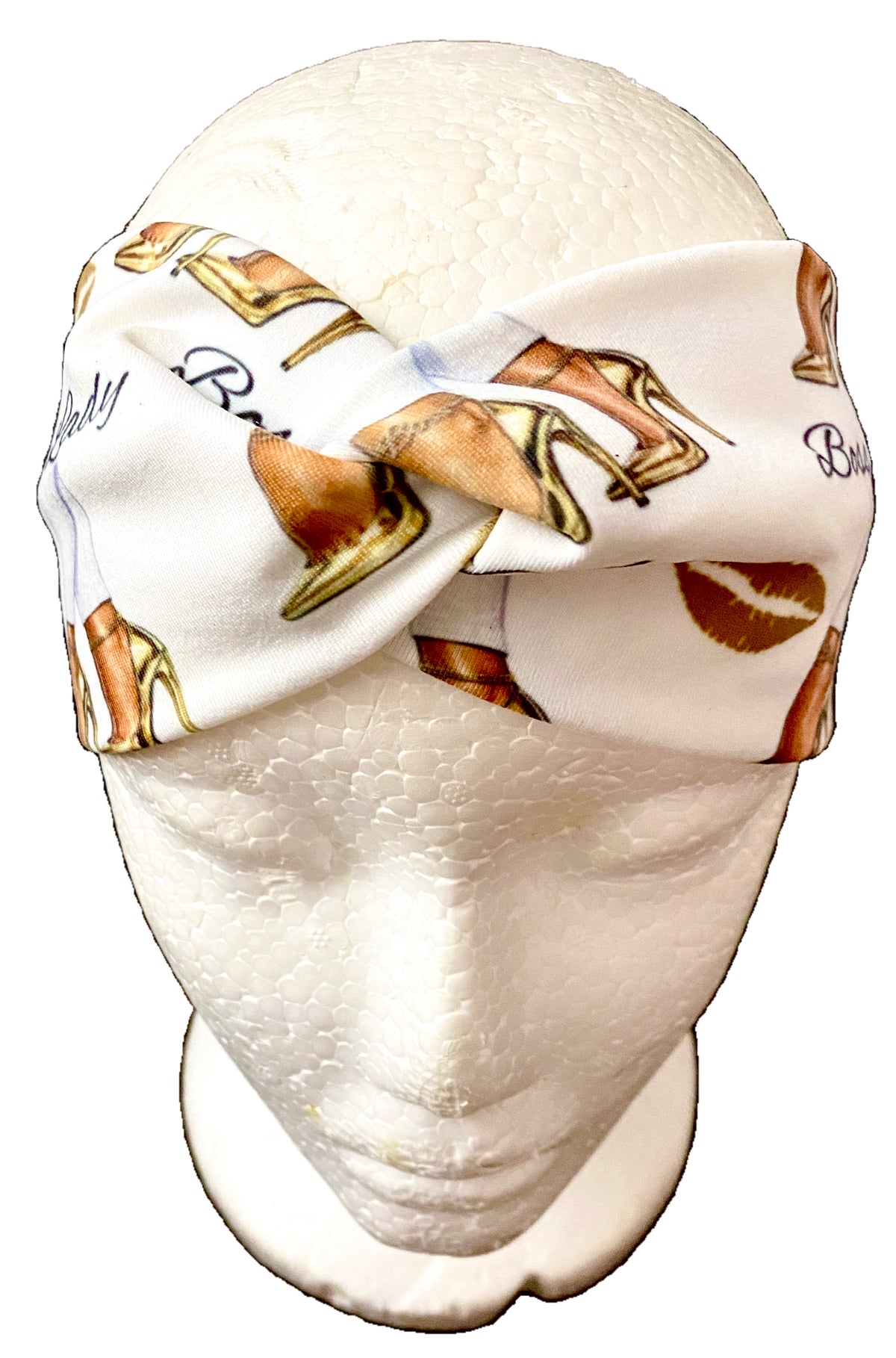 Handmade Boss Lady Headband Gold Shoe Print