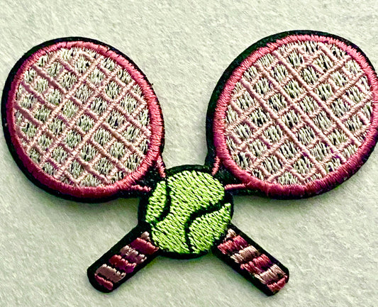 Tennis Rackets Iron on Patch